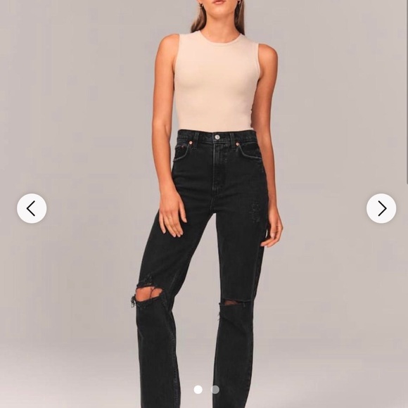 Abercrombie 90s Straight High Rise Jean Curve Love - Picture 2 of 7